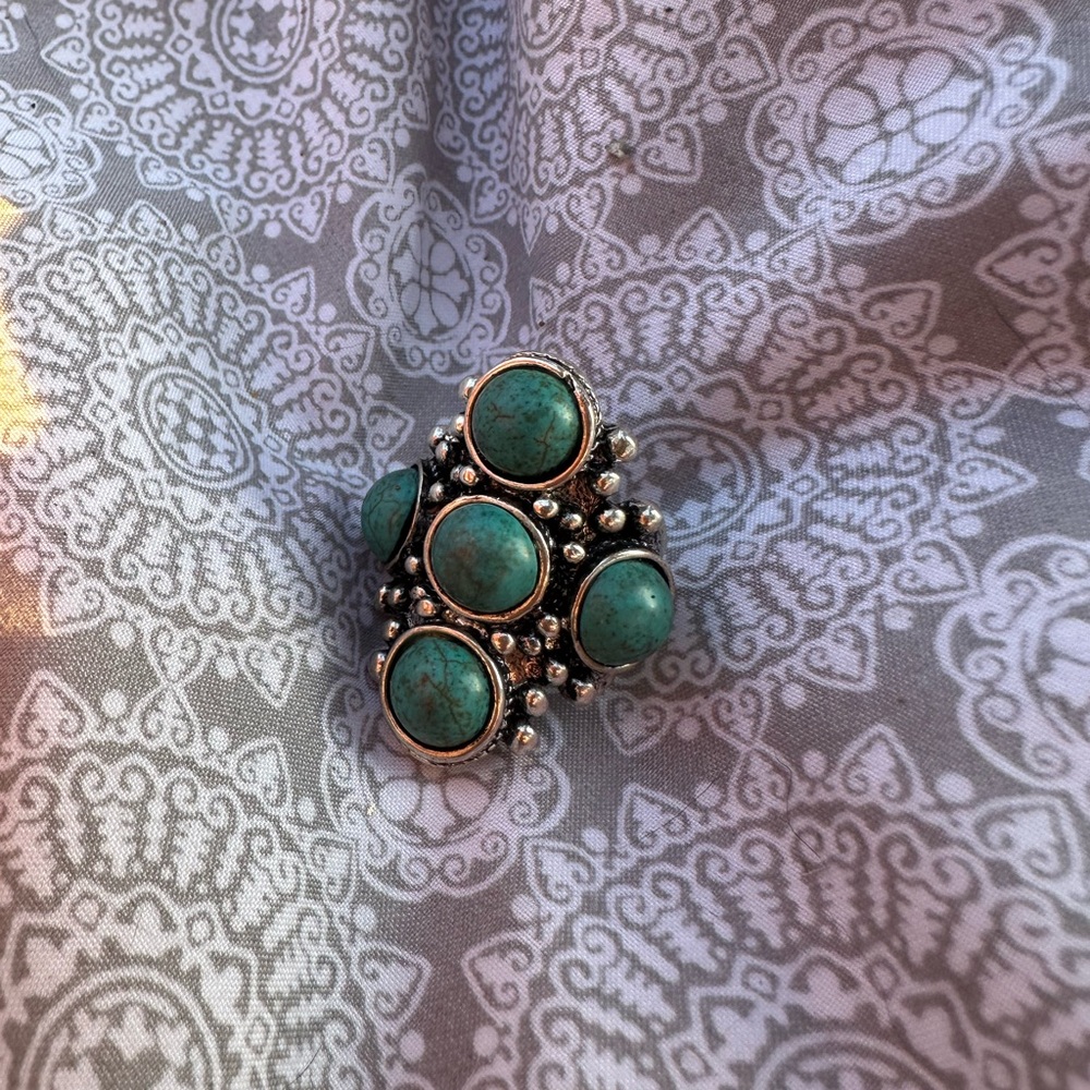 Turquoise Statement Ring - image 3